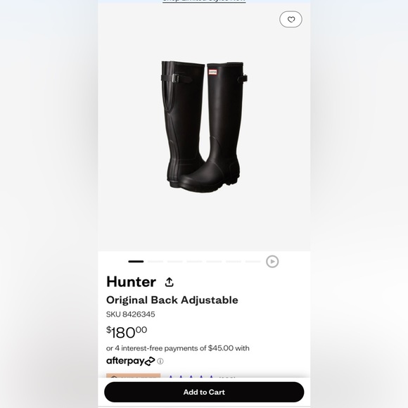 Hunter rain boots - size 8 - Picture 9 of 9